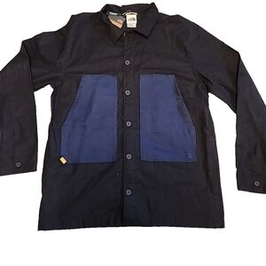 New The North Face Ripstop Shacket Men’s Black and Navy Blue Hiking Gorpcore 